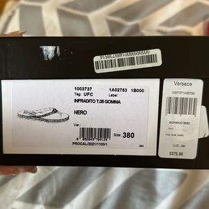 Versace Black Flip Flops